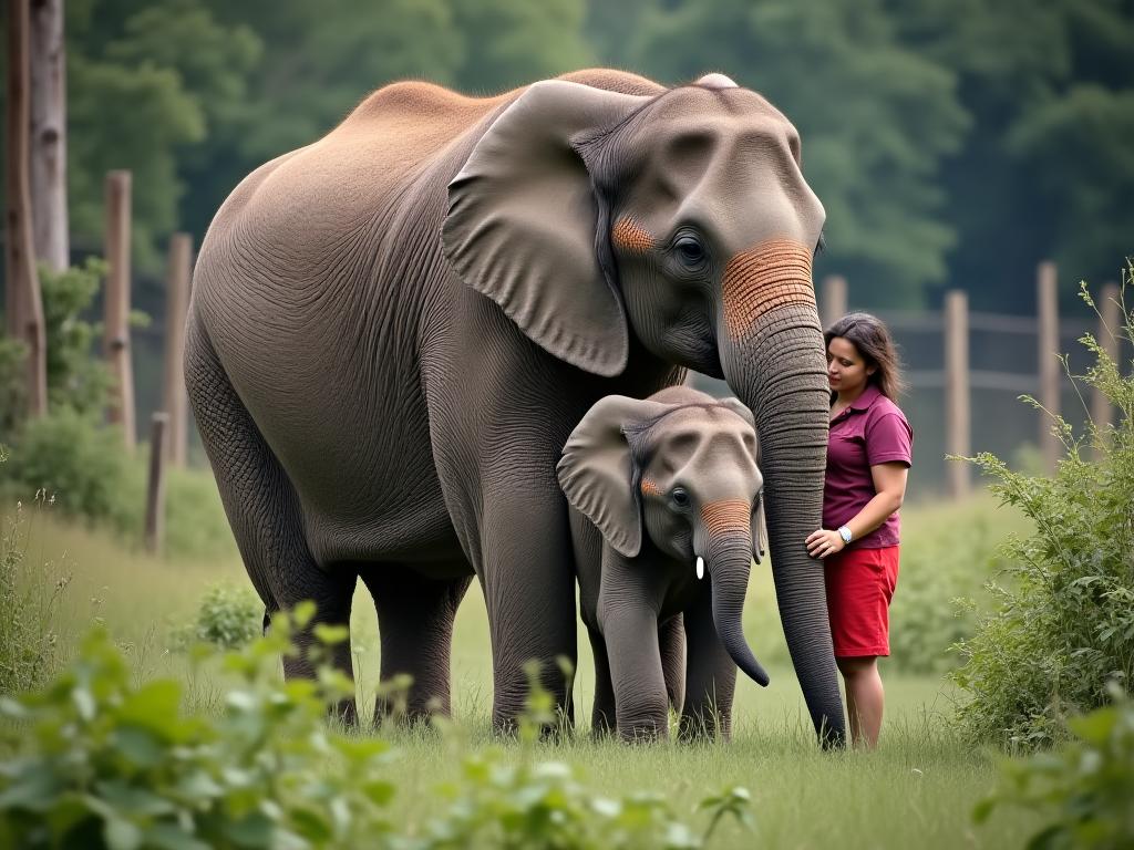 Elephant conservation sanctuary in Africa